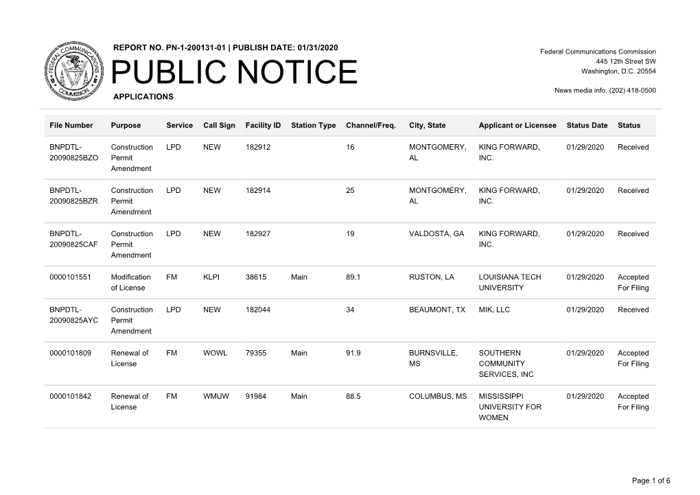 Public Notice >> Licensing and Management System Admin >>