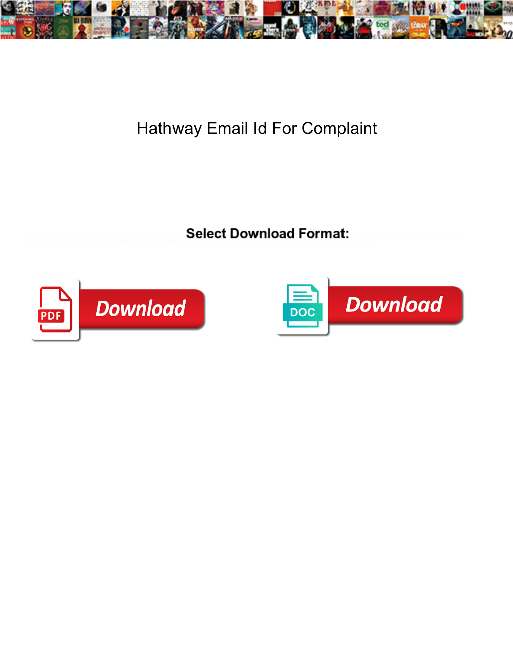 Hathway Email Id for Complaint