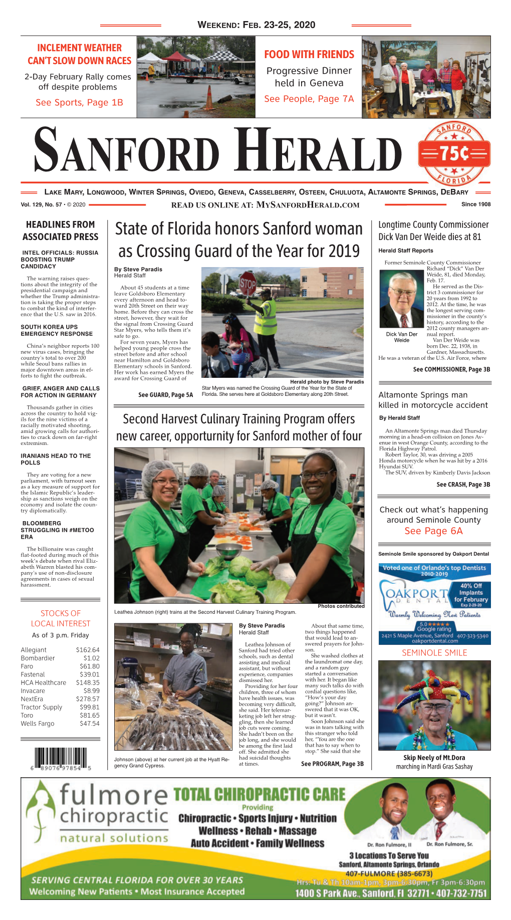 State of Florida Honors Sanford Woman As Crossing Guard of The