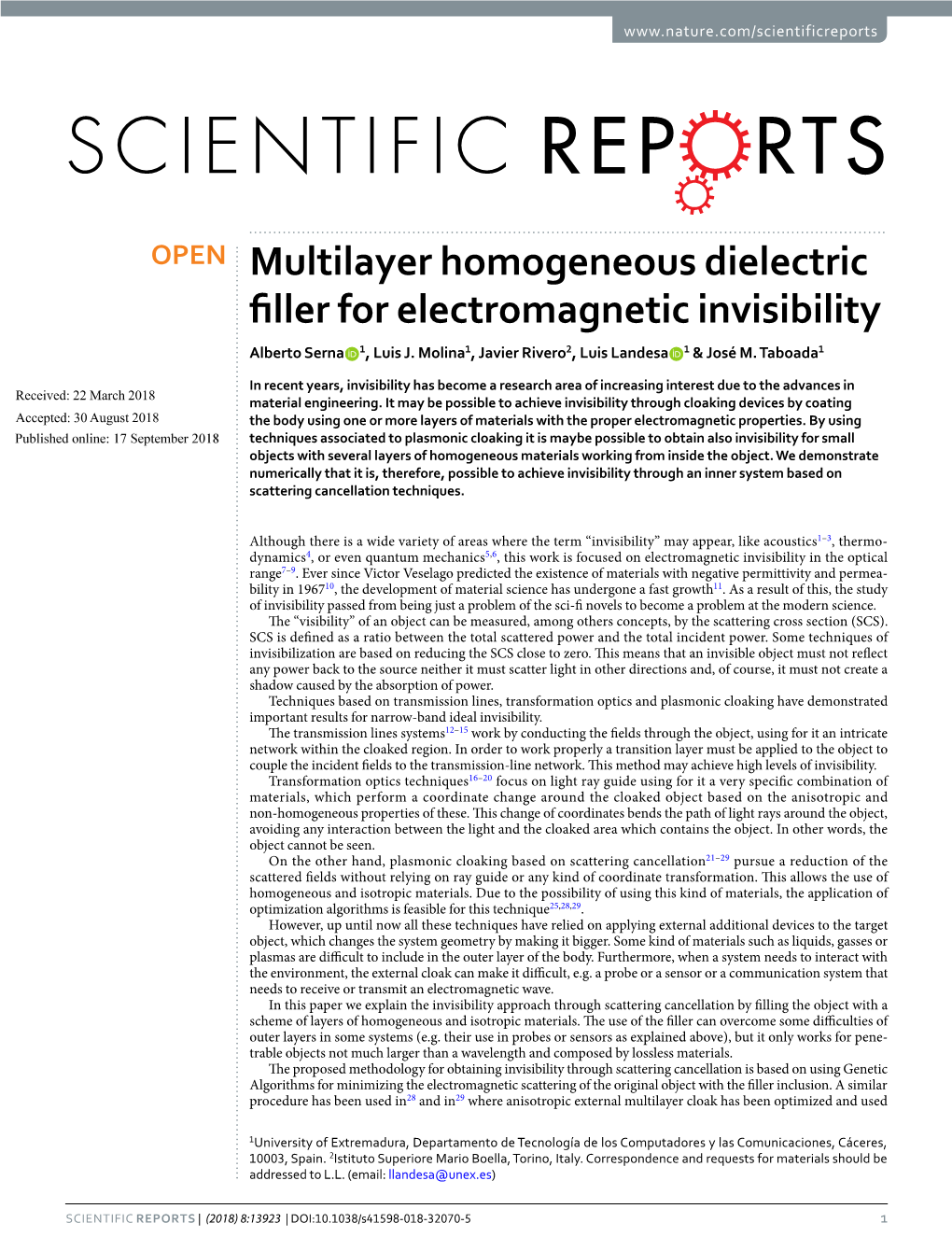 Multilayer Homogeneous Dielectric Filler for Electromagnetic Invisibility