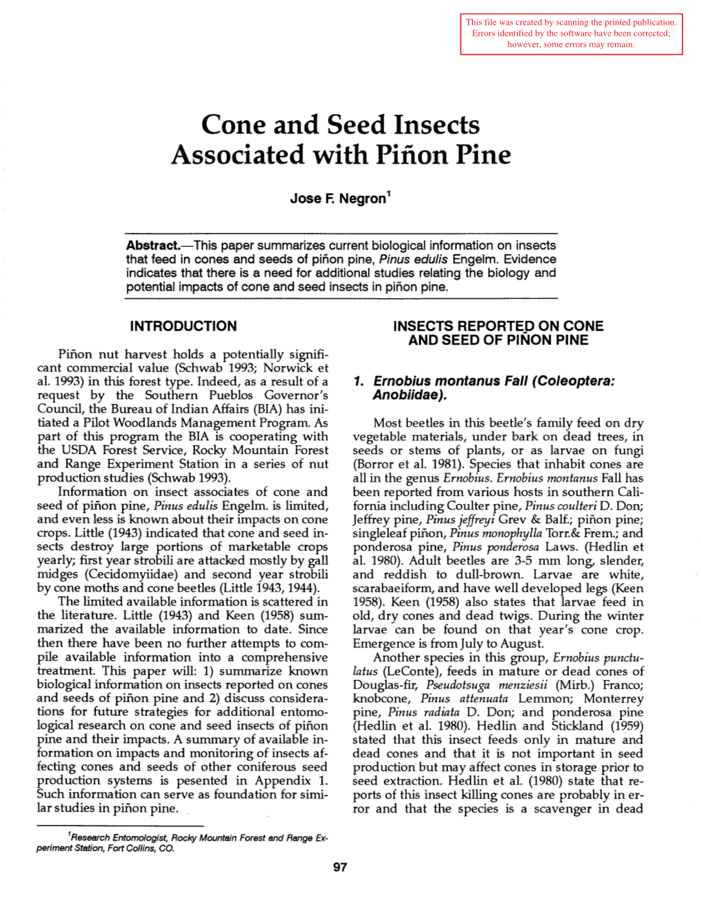 Desired Future Conditions for Pinon-Juniper Ecosystems