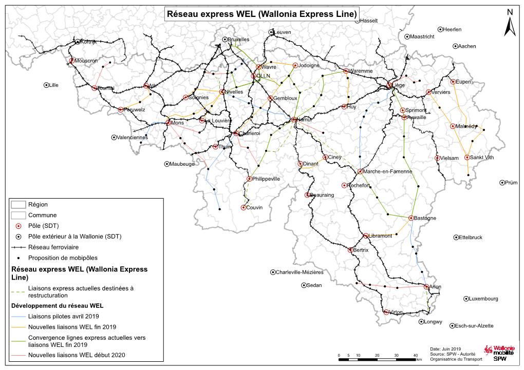 Réseau Express WEL (Wallonia Express Line) Hhasselt Heerlen Hleuven H Hmaastricht ± Hkortrijk Hbruxelles Haachen