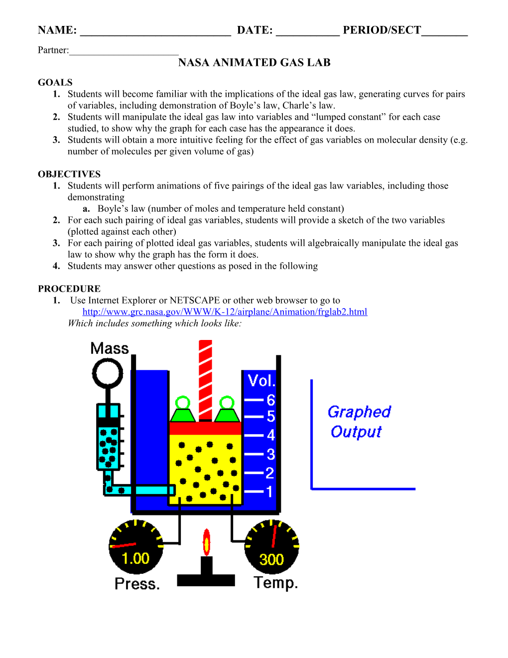 Nasa Animated Gas Lab