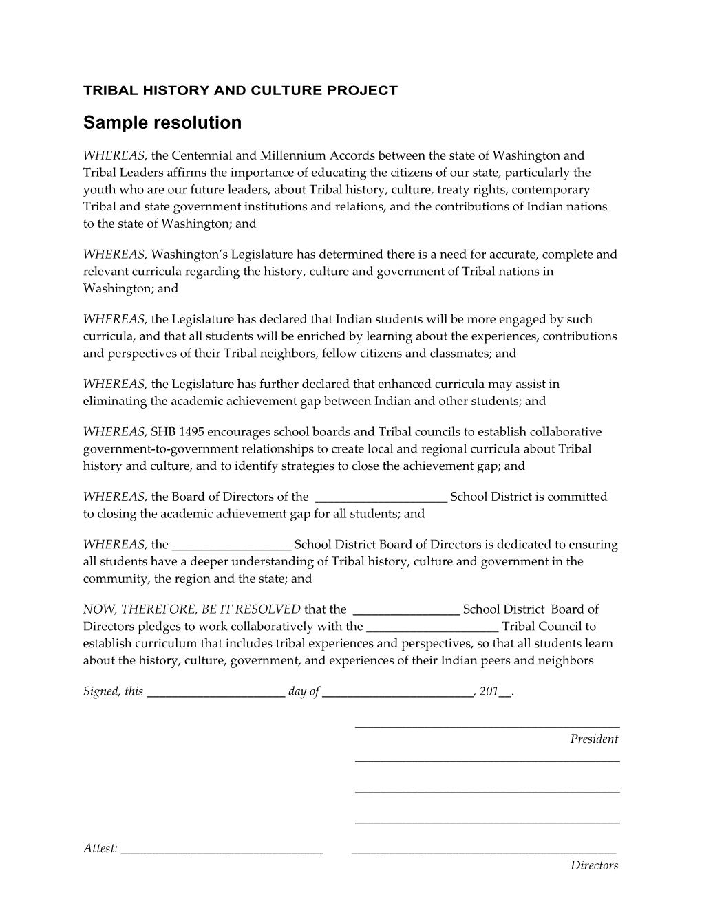 Toolkit: Sample School Board Resolution