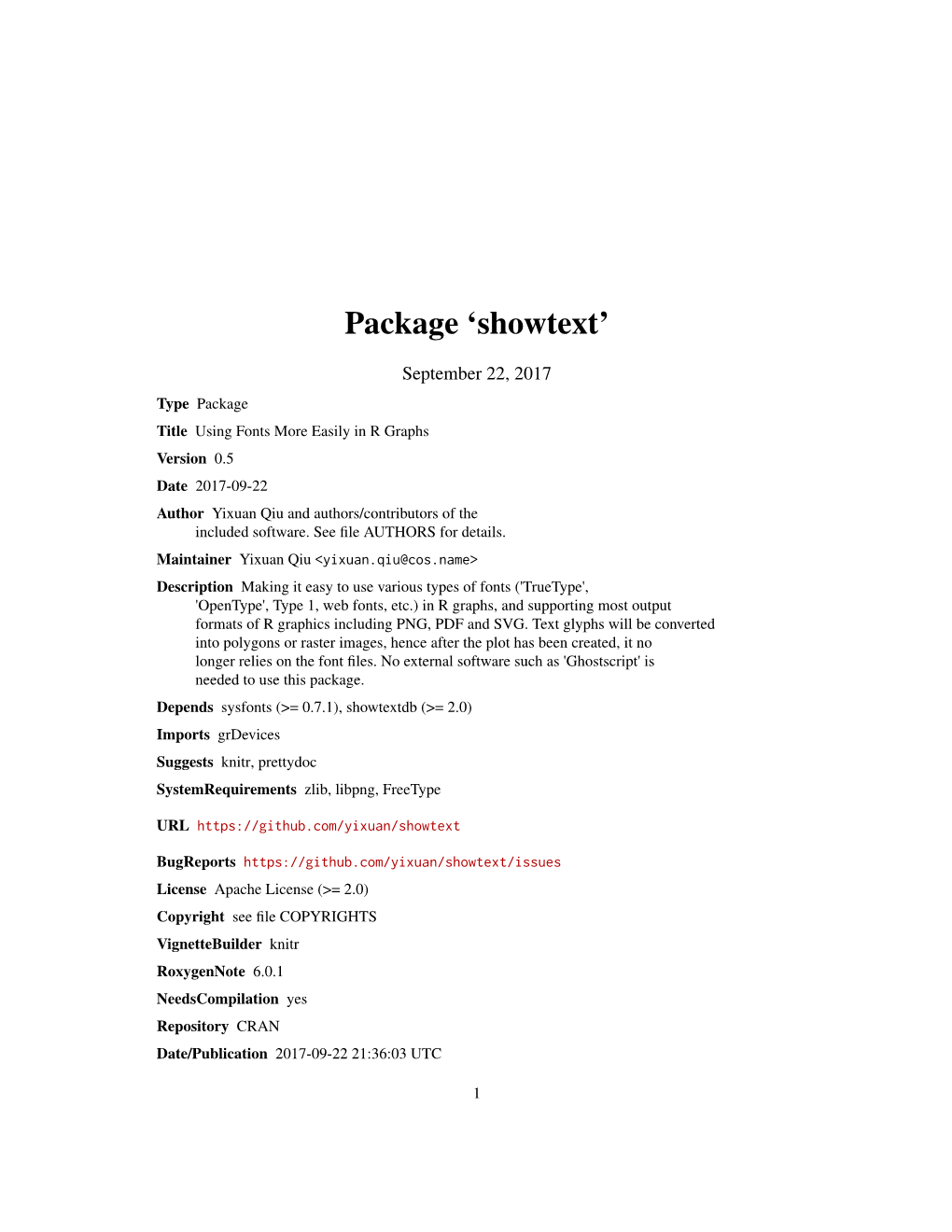 Package 'Showtext'