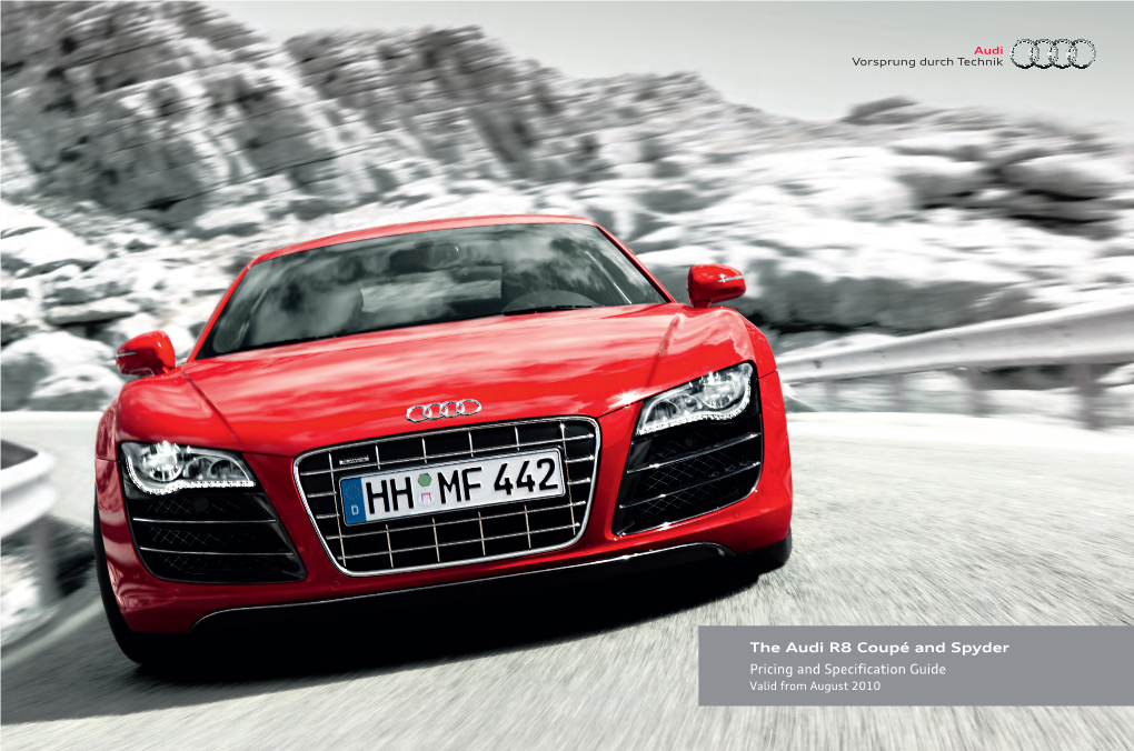 The Audi R8 Coupé and Spyder Pricing and Specification Guide