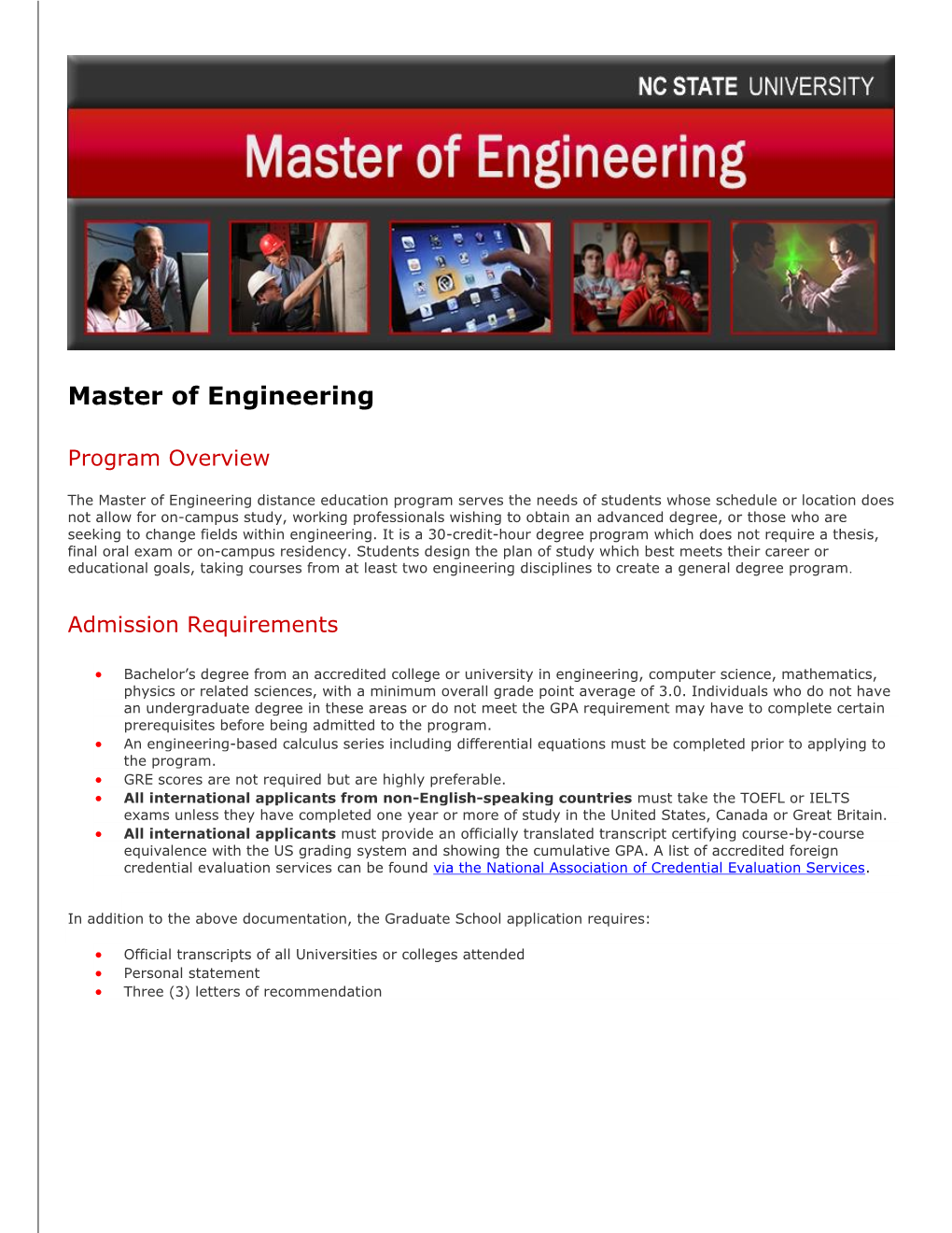 Master of Engineering