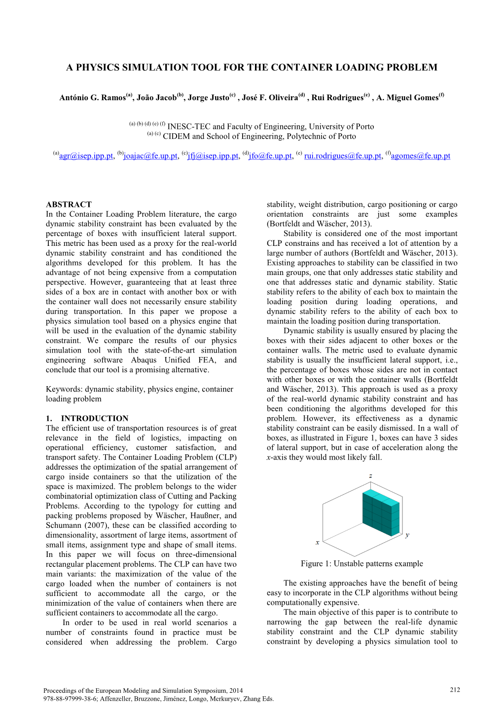 A Physics Simulation Tool for the Container Loading Problem