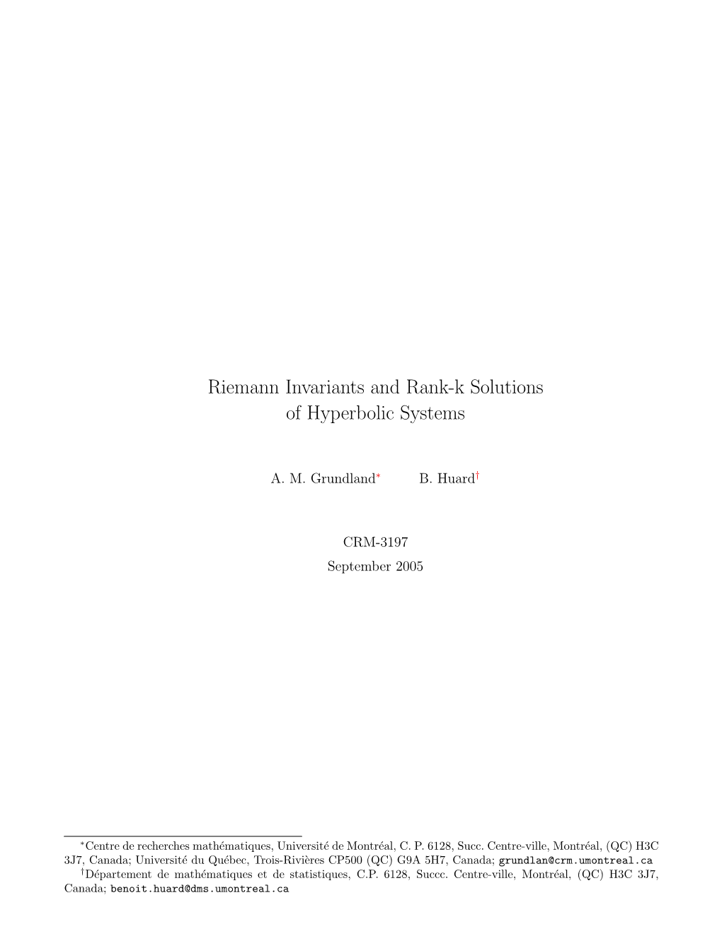 Riemann Invariants and Rank-K Solutions of Hyperbolic Systems