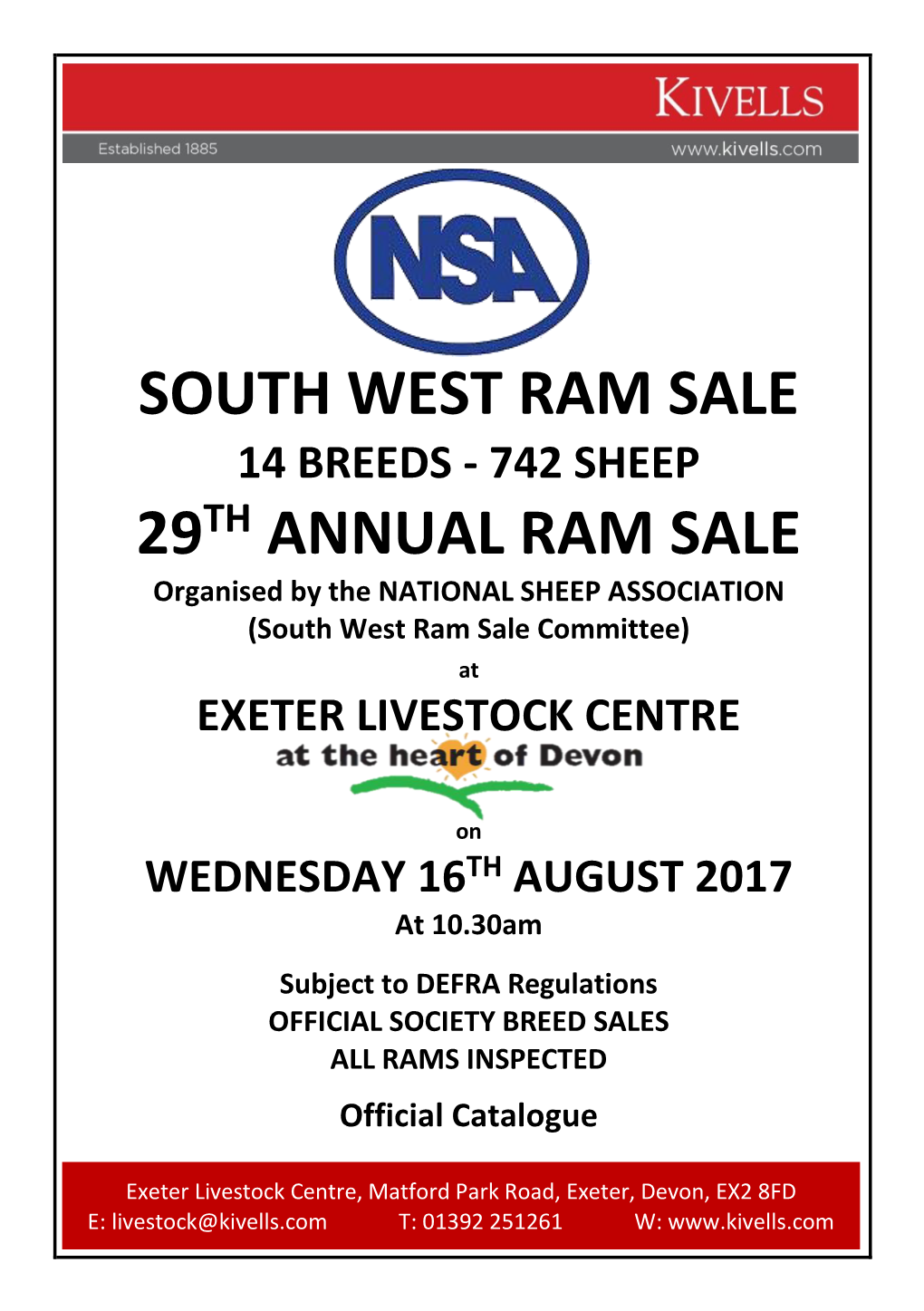 Download South West Ram Sale Catalogue 2017