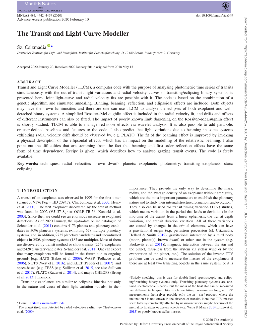 The Transit and Light Curve Modeller