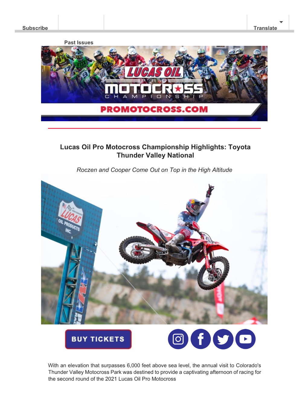 Lucas Oil Pro Motocross Championship Highlights: Toyota Thunder Valley National