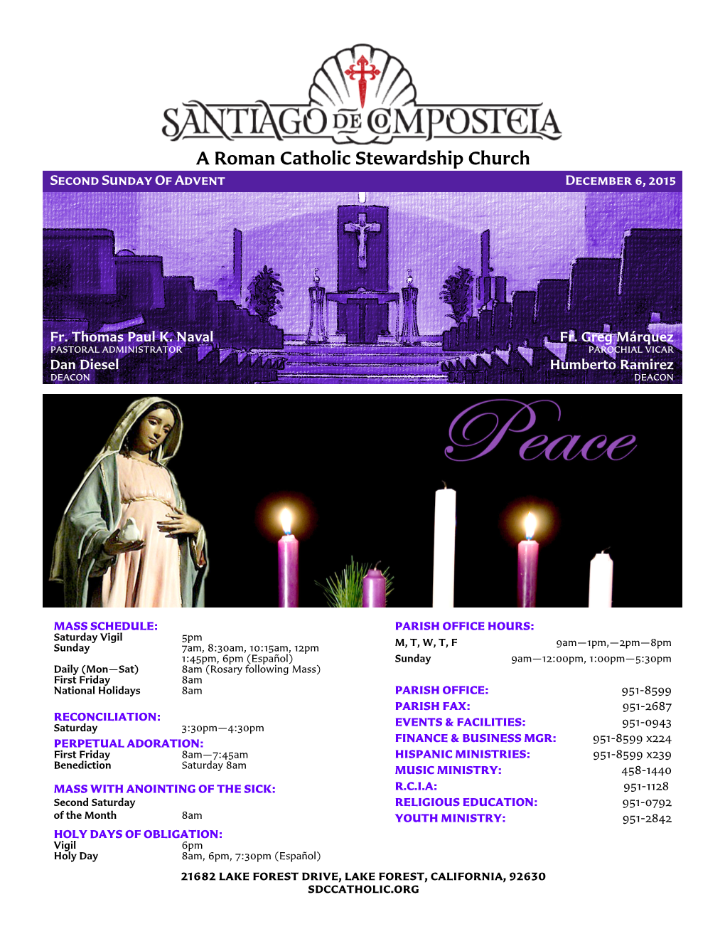 A Roman Catholic Stewardship Church Second Sunday of Advent December 6, 2015