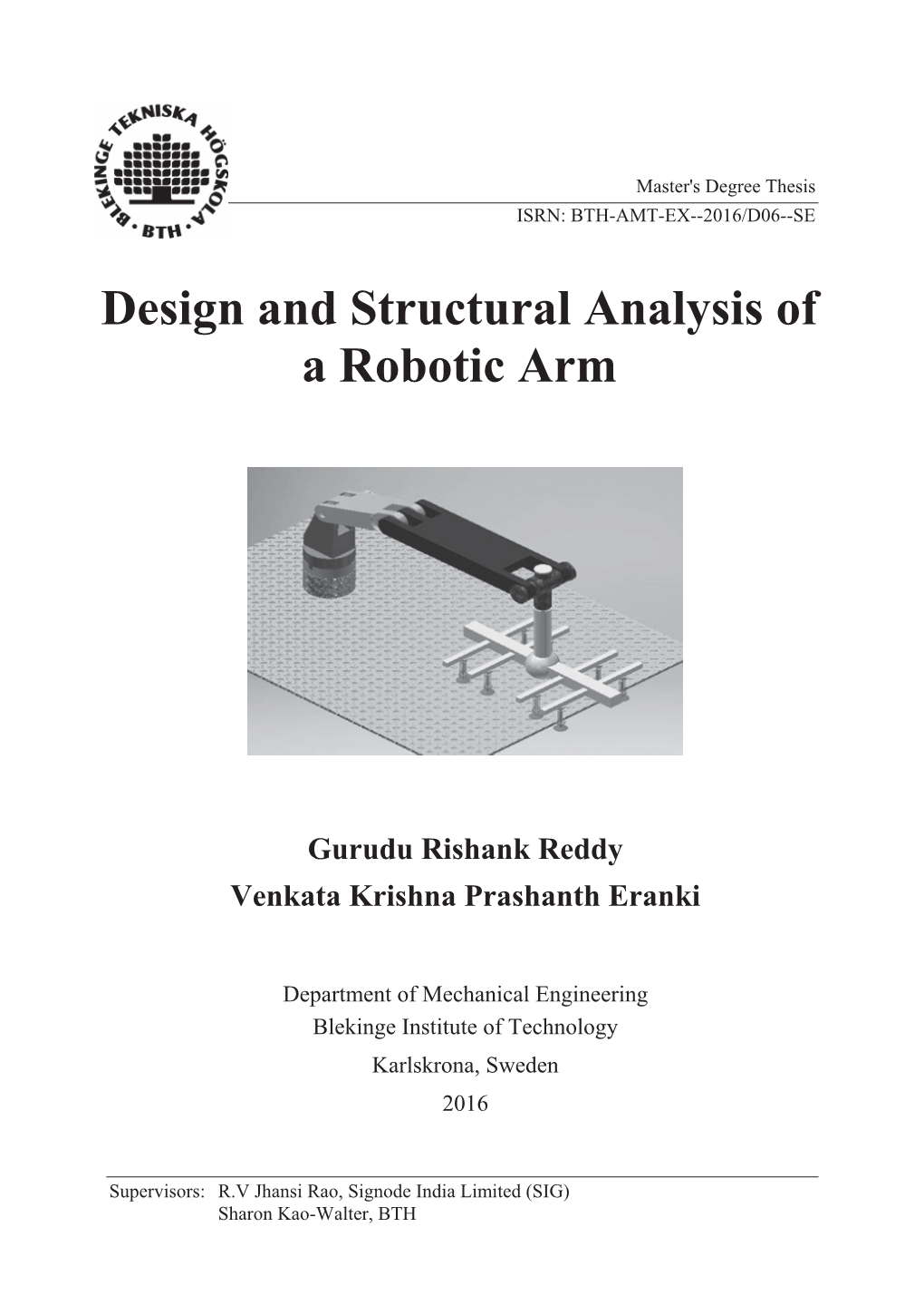 Design and Structural Analysis of a Robotic Arm