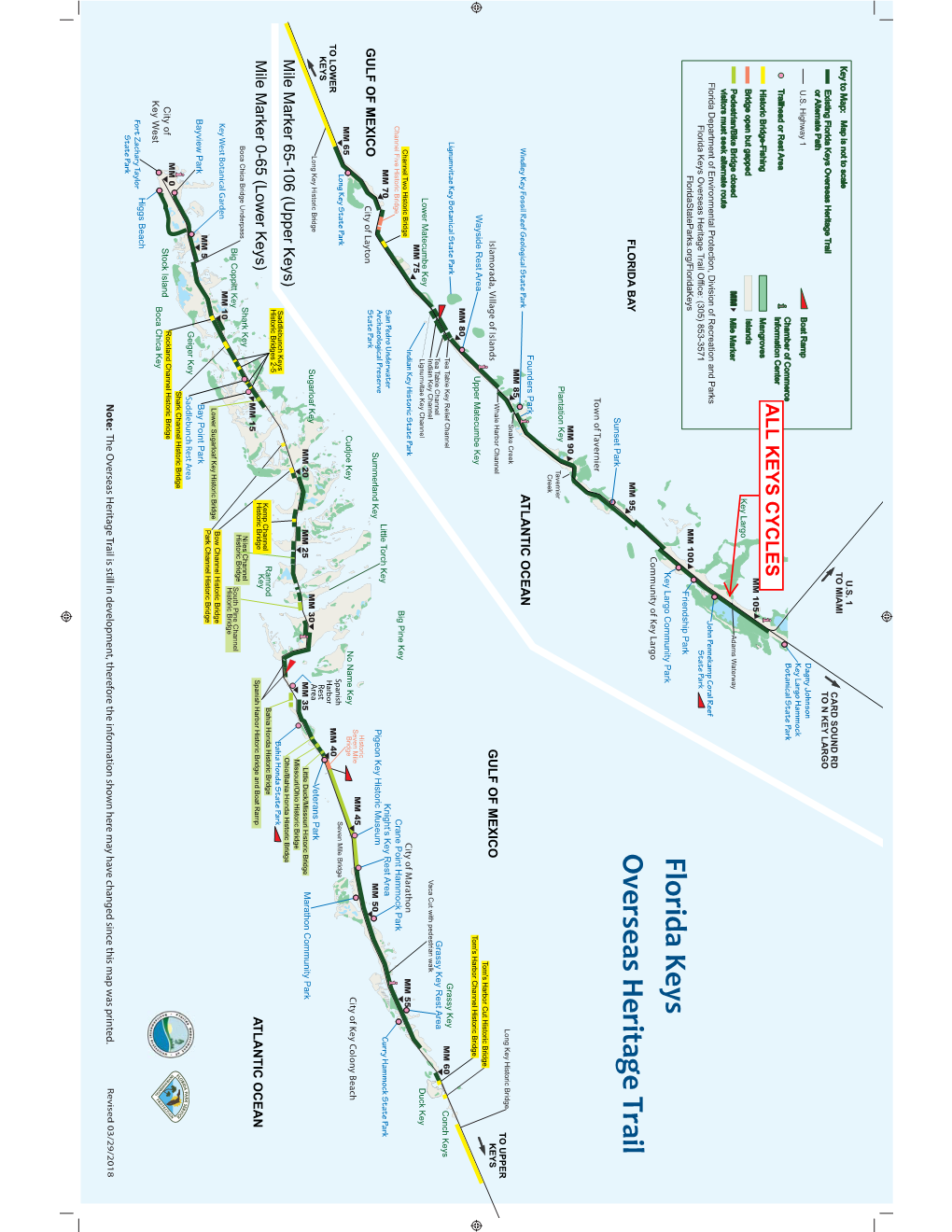 Florida Keys Overseas Heritage Trail to N KEY LARGO Or Alternate Path Dagny Johnson Boat Ramp U.S