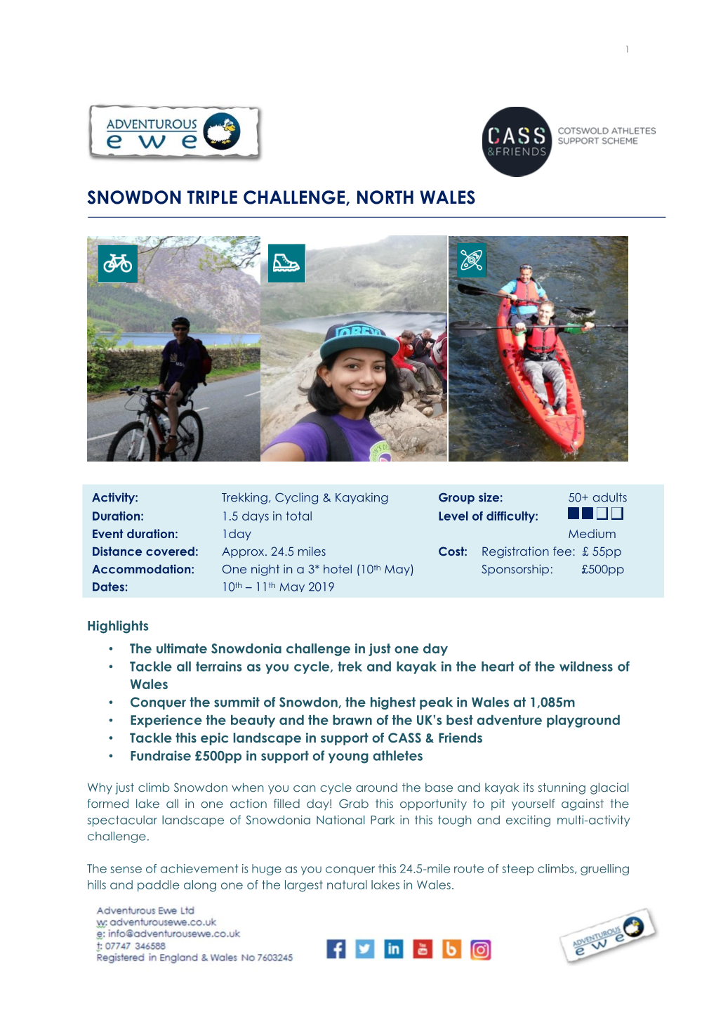 Snowdon Triple Challenge, North Wales