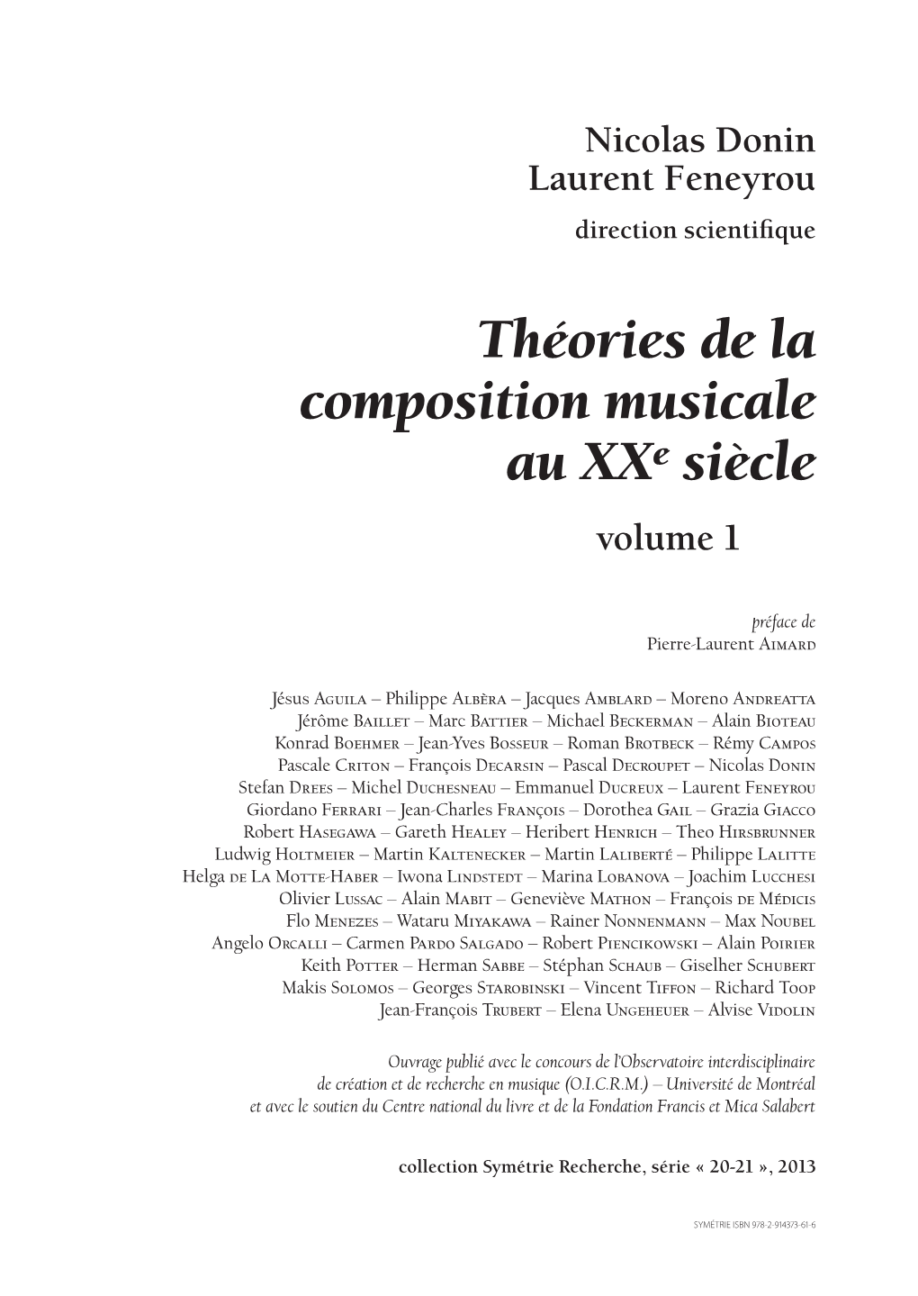 Arnold Schoenberg : Généalogie D’Une Théorie Musicale