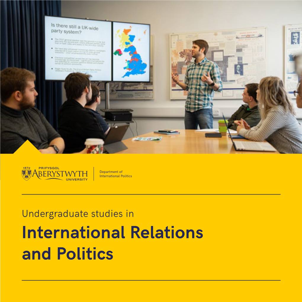 International Relations and Politics 1 Contents Welcome