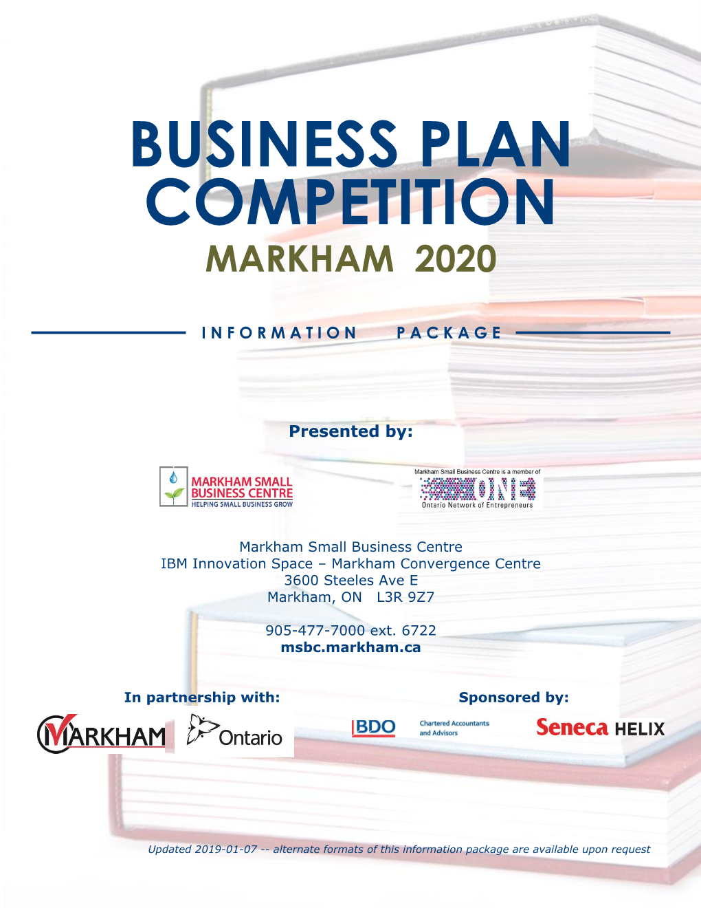 Business Plan Competition Markham 2020