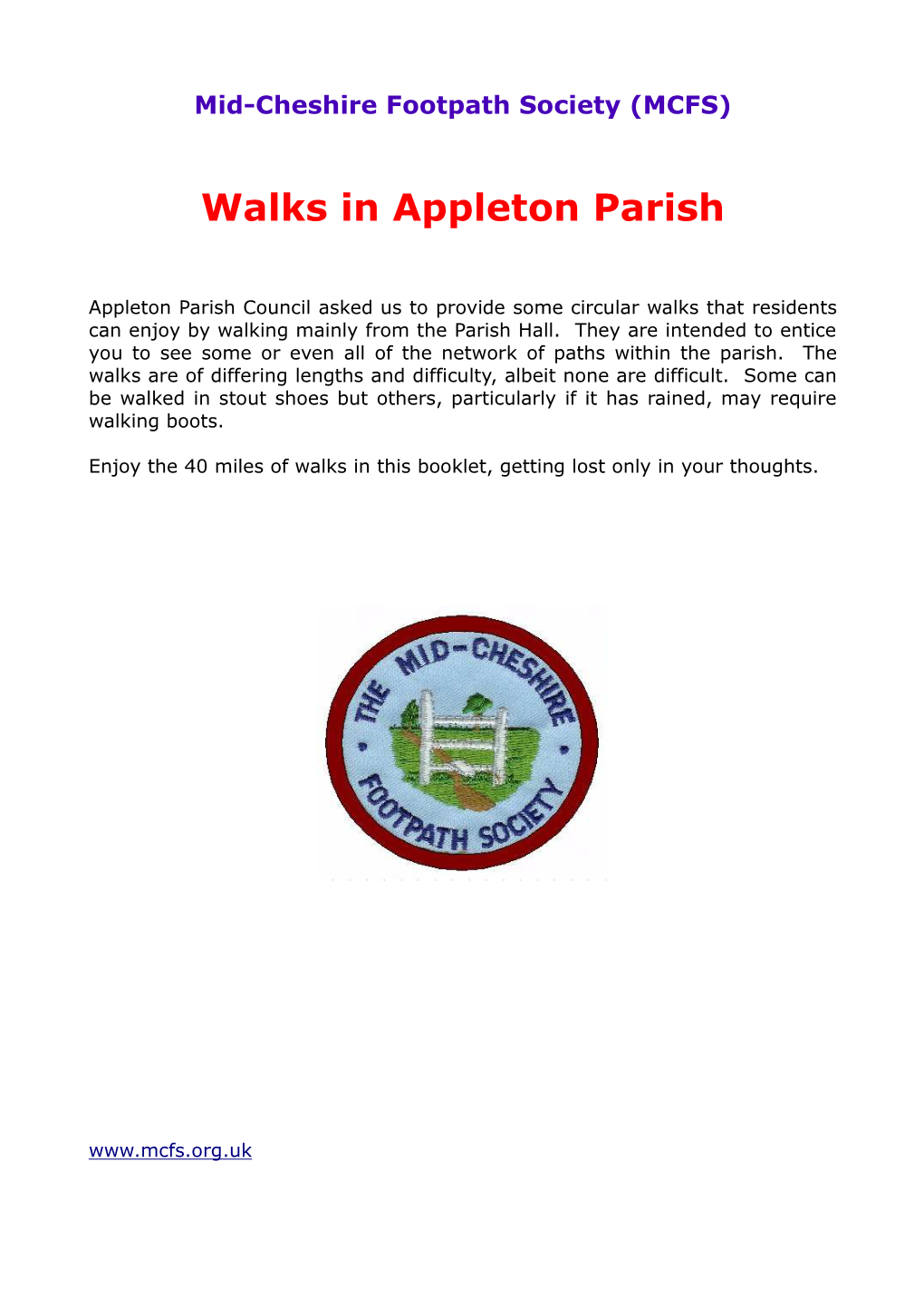 Appleton Parish Walks