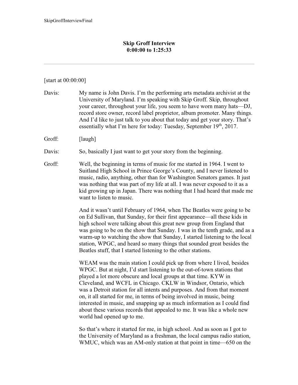 Skip-Groff-Oral-History-Interview.Pdf