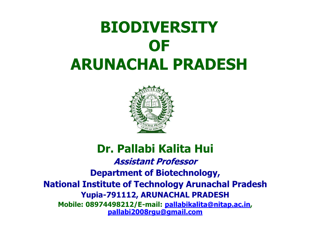 Biodiversity of Arunachal Pradesh