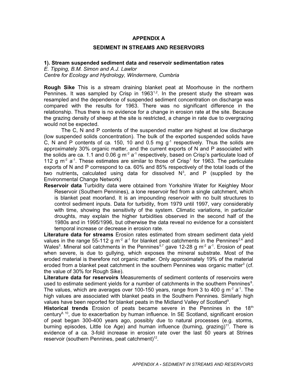 Sediment in Streams and Reservoirs