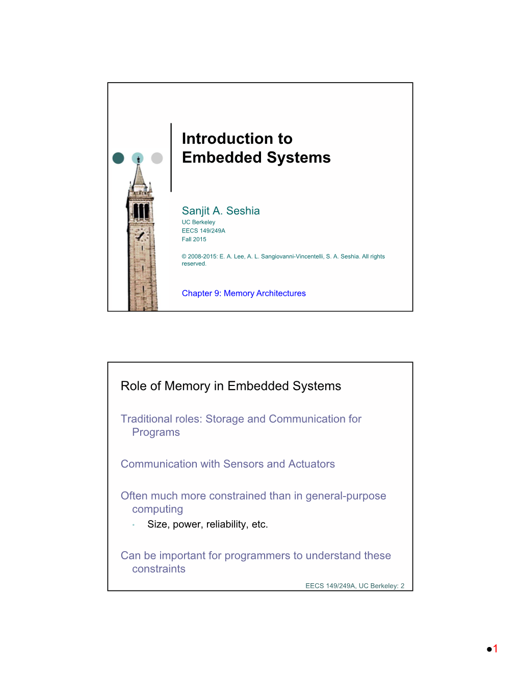 Memory Architectures