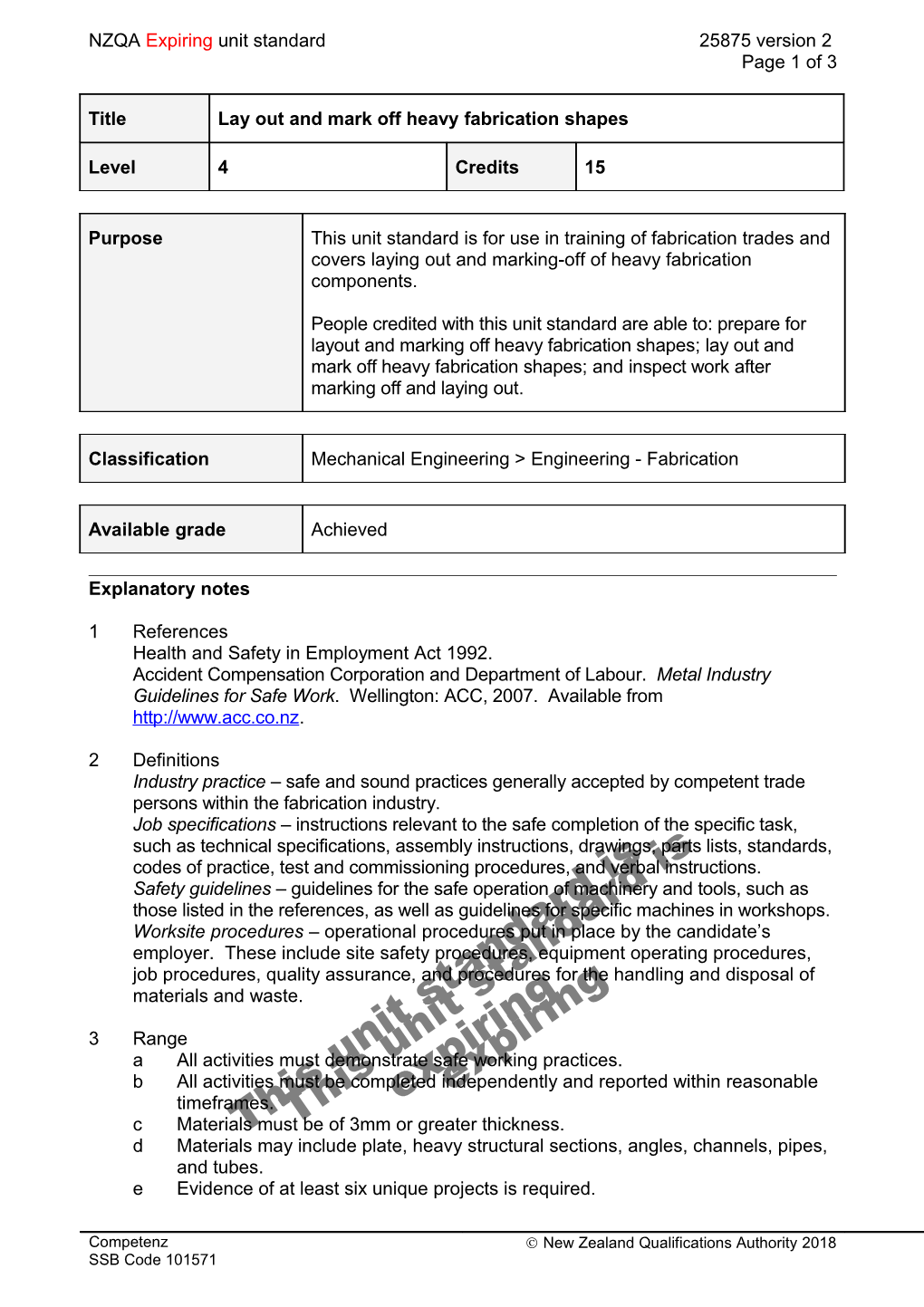 25875 Lay out and Mark Off Heavy Fabrication Shapes