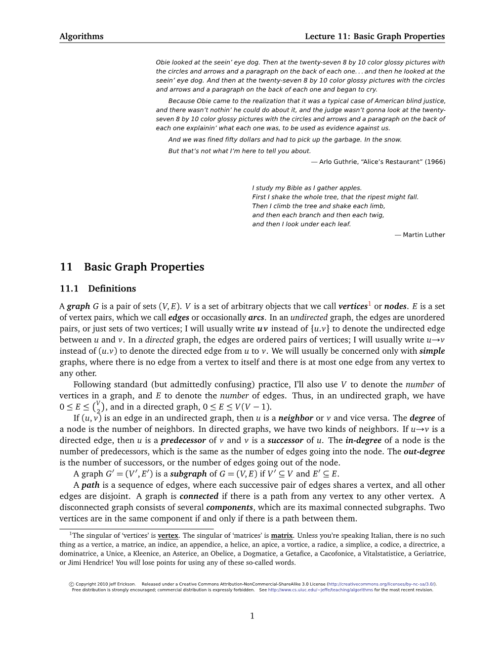 11 Basic Graph Properties