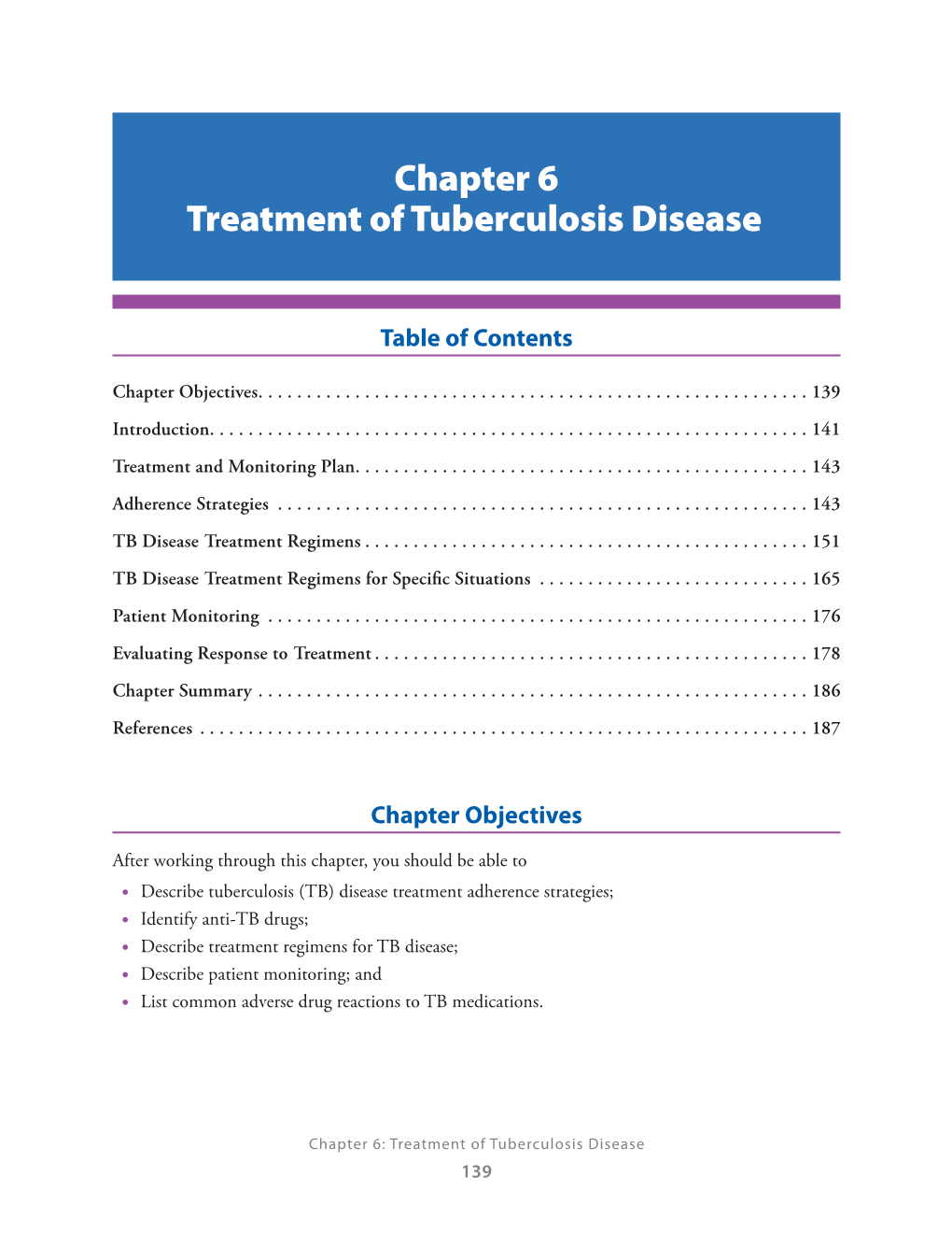 Chapter 6 Treatment of Tuberculosis Disease