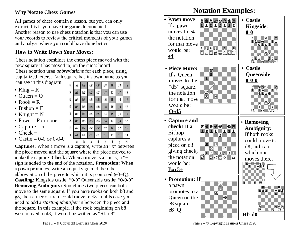 How to Write Notation One Sheet