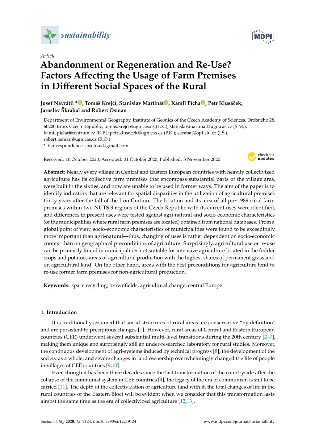 Factors Affecting the Usage of Farm Premises in Different Social Spaces