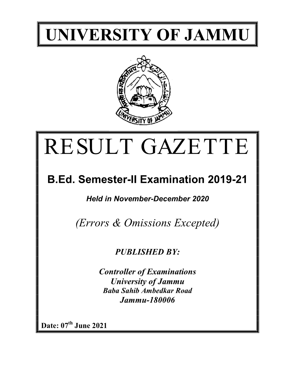 Result Gazette