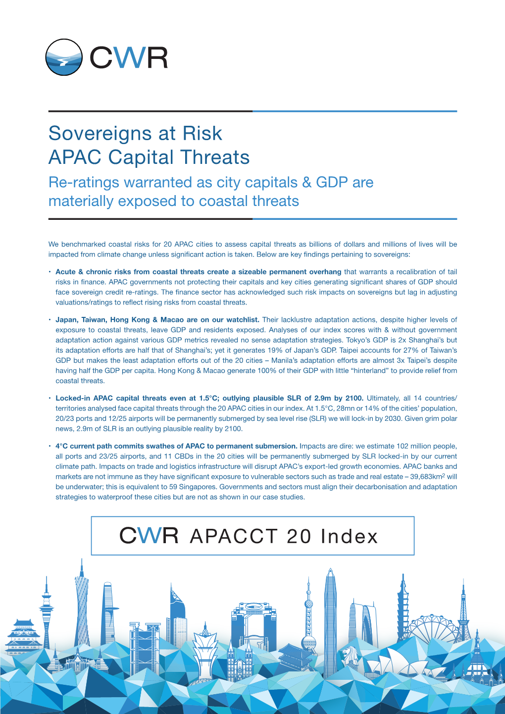 Sovereigns at Risk APAC Capital Threats APACCT 20 Index