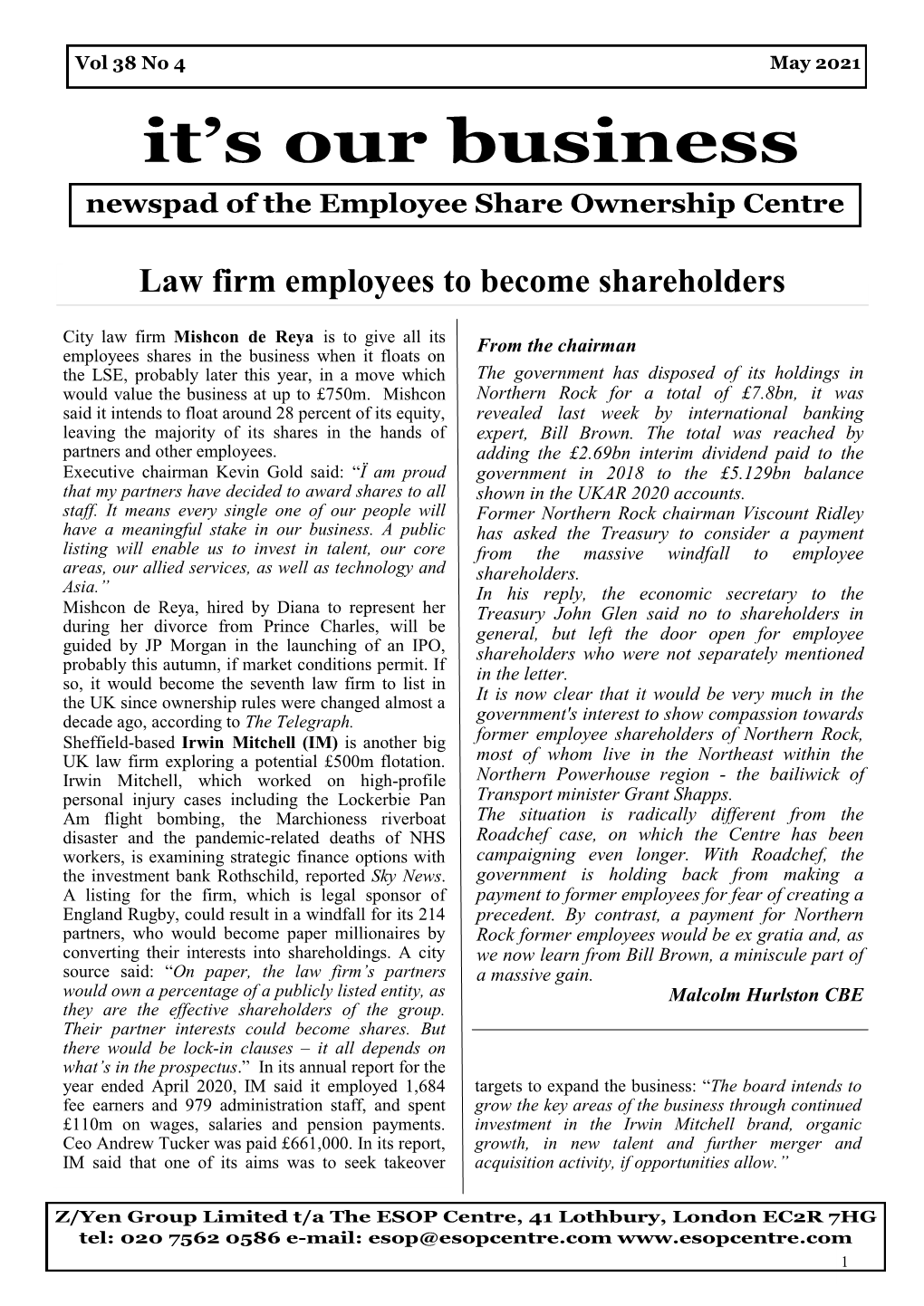 Law Firm Employees to Become Shareholders