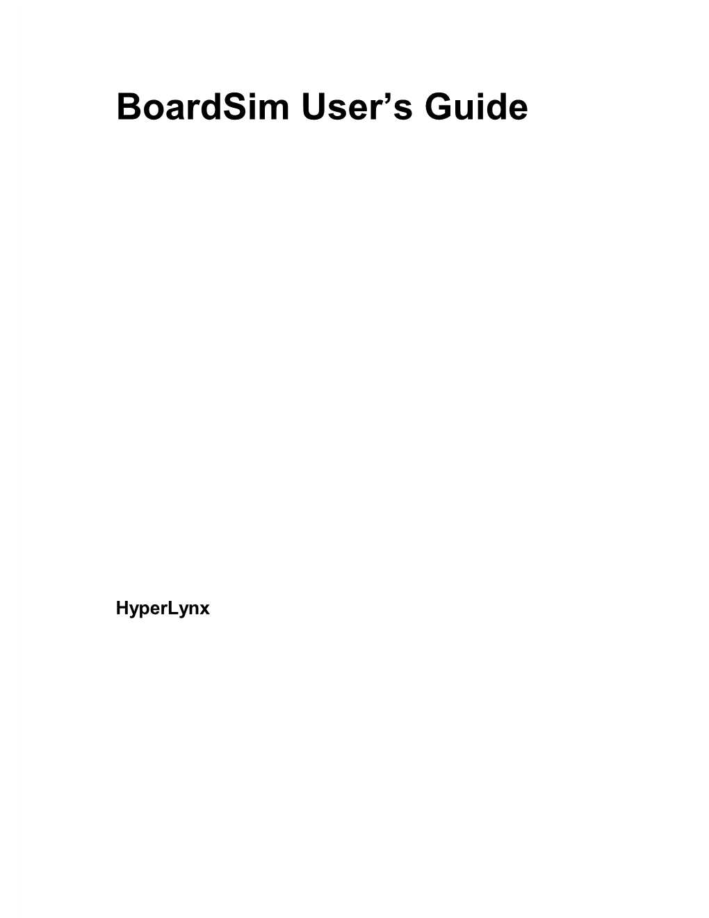 Boardsim User's Guide