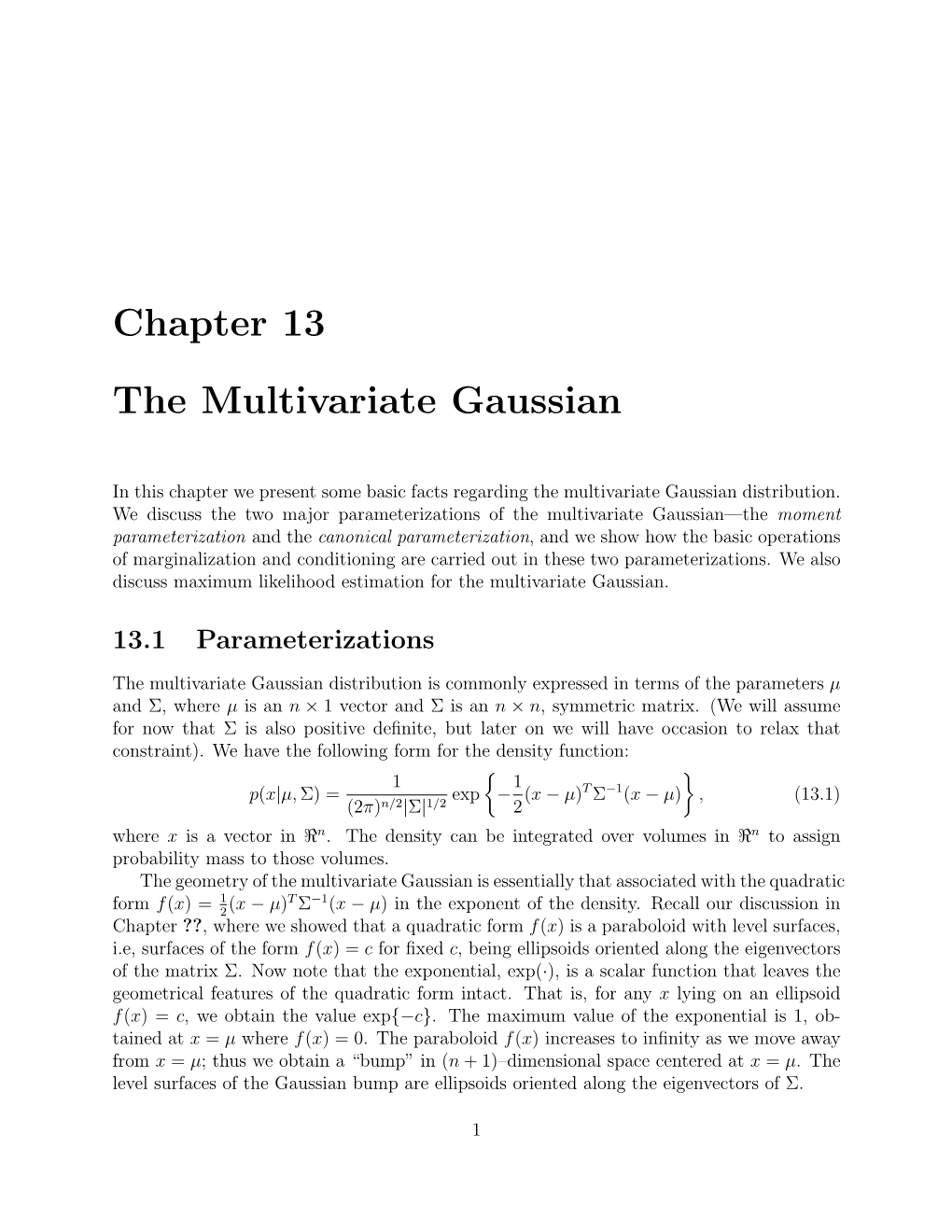 The Multivariate Gaussian