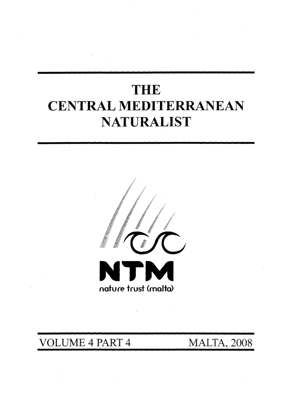 The Central Mediterranean Naturalist