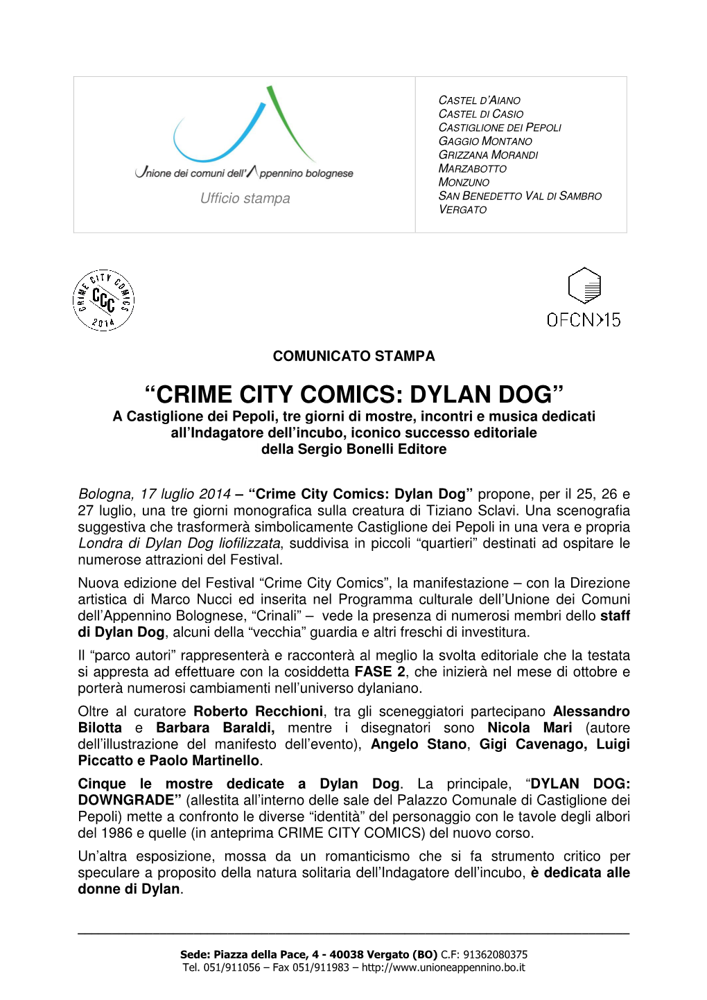 “Crime City Comics: Dylan Dog”
