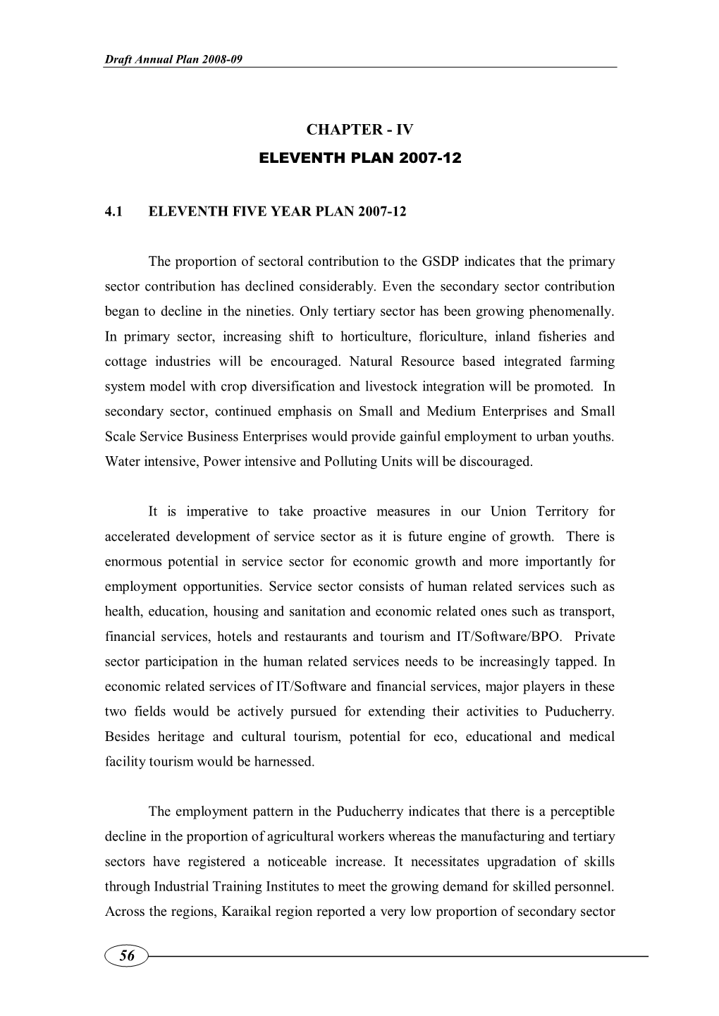 Chapter - Iv Eleventh Plan 2007-12