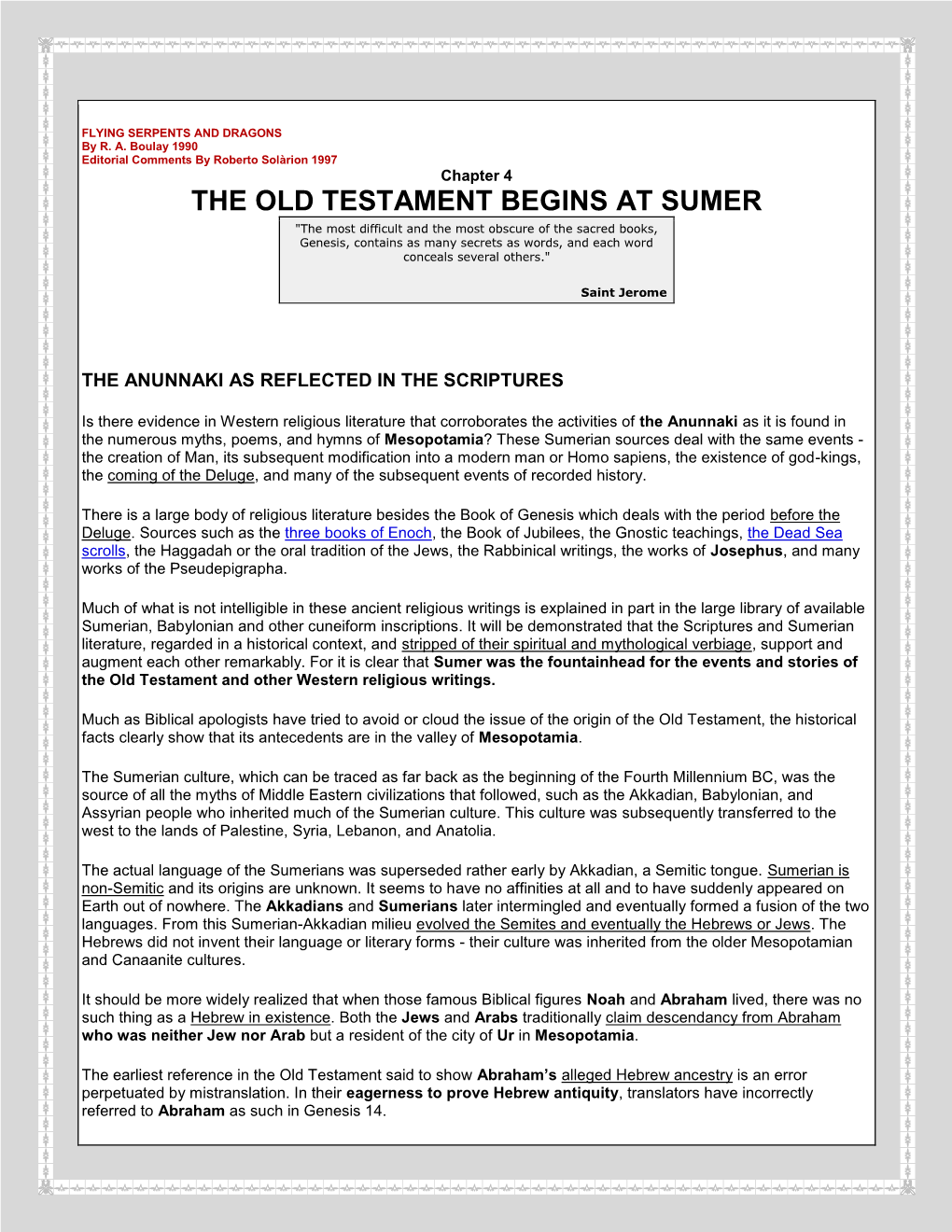 The Old Testament Begins at Sumer