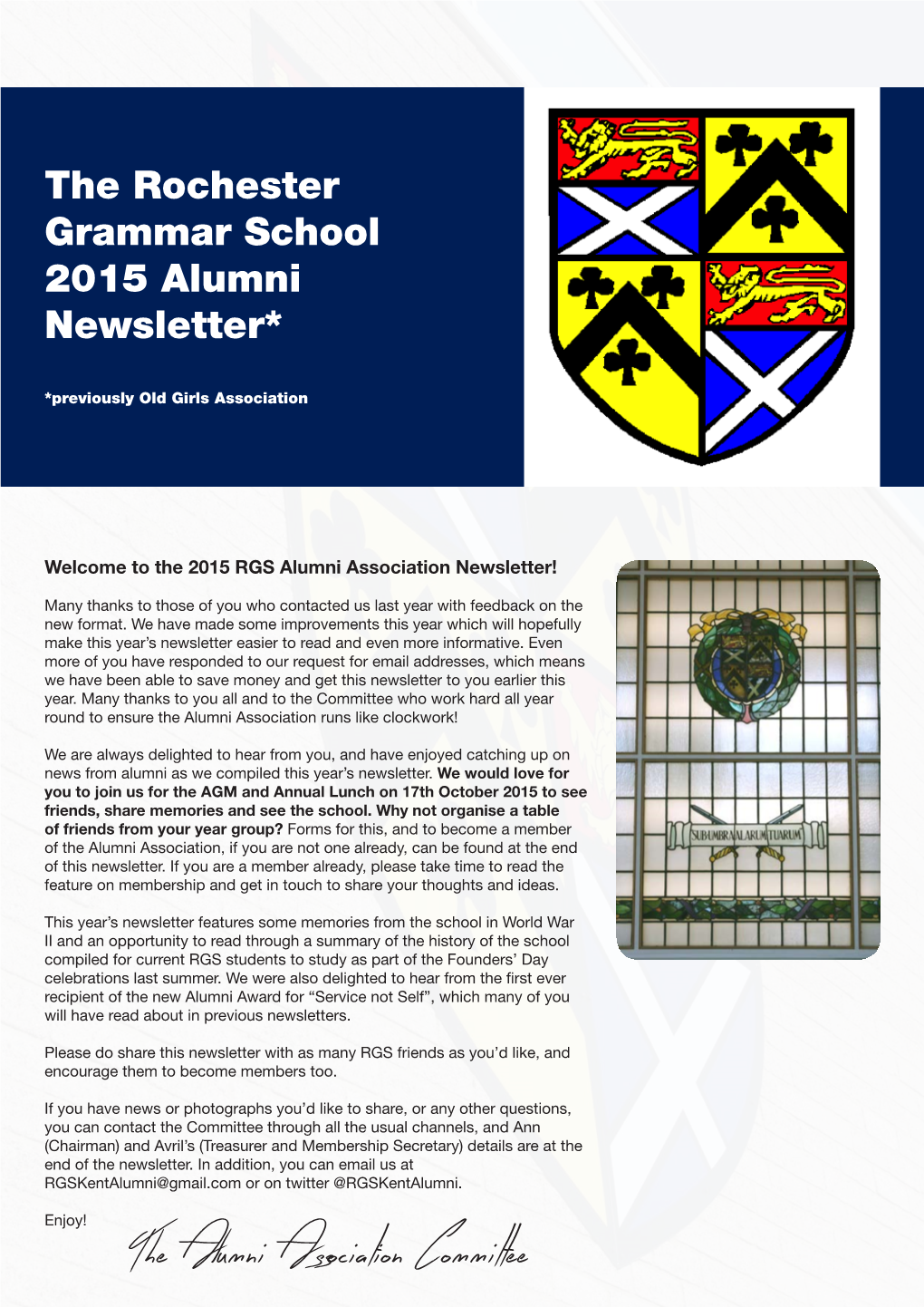RGS Alumni Newsletter 2015