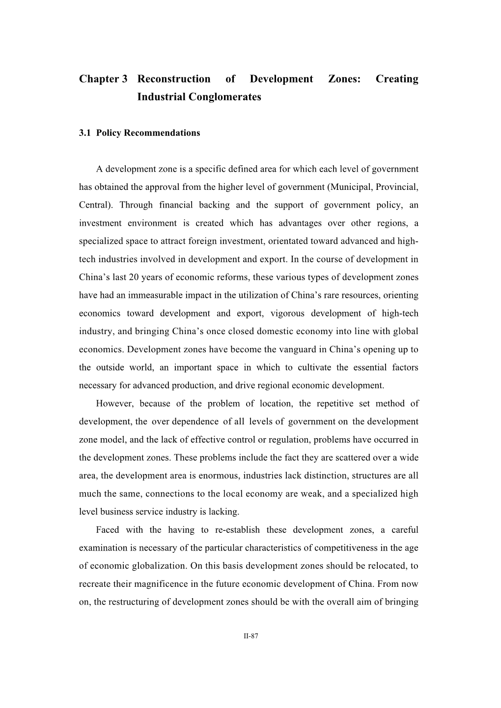 Chapter 3 Reconstruction of Development Zones: Creating Industrial Conglomerates