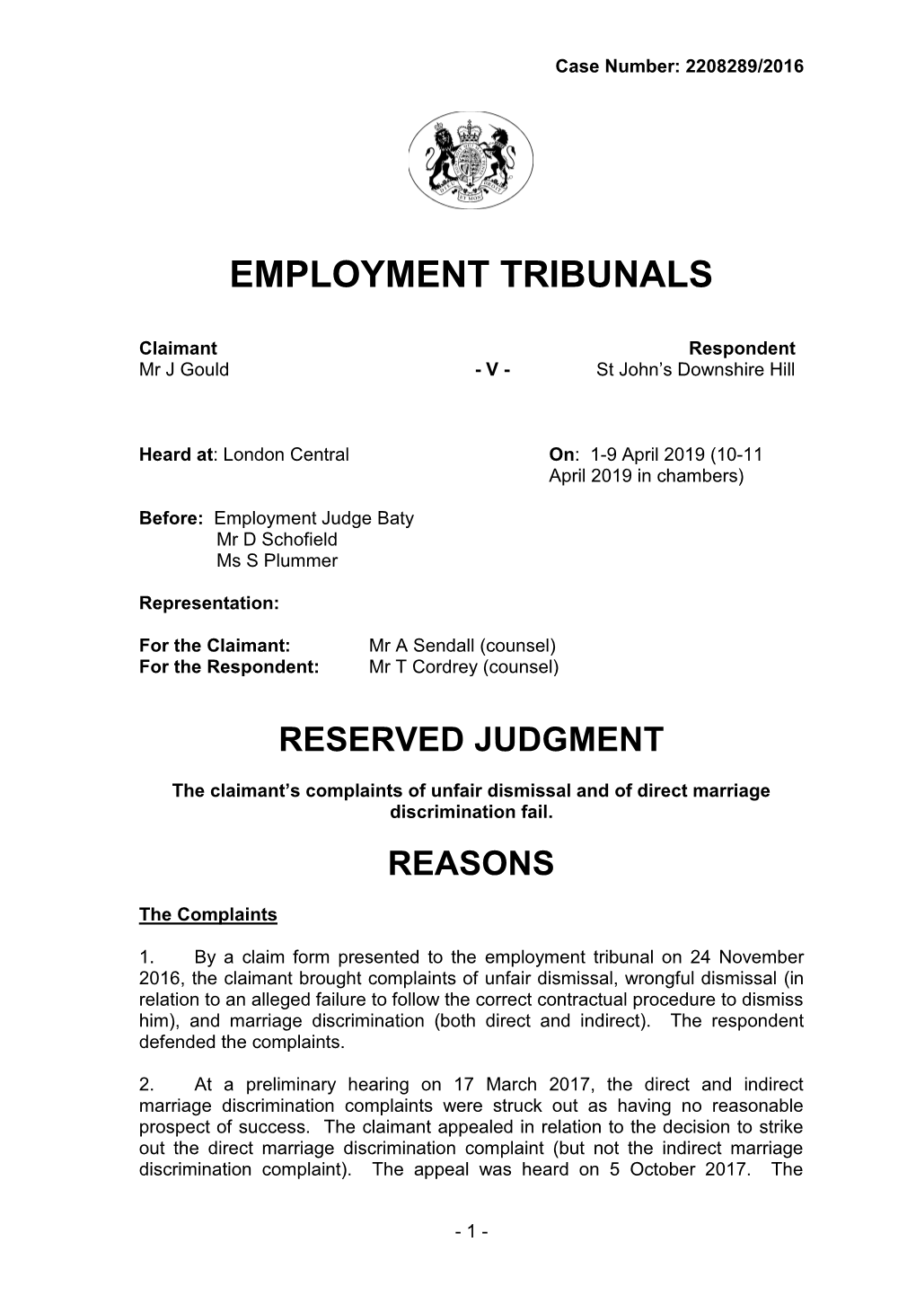 Employment Tribunals