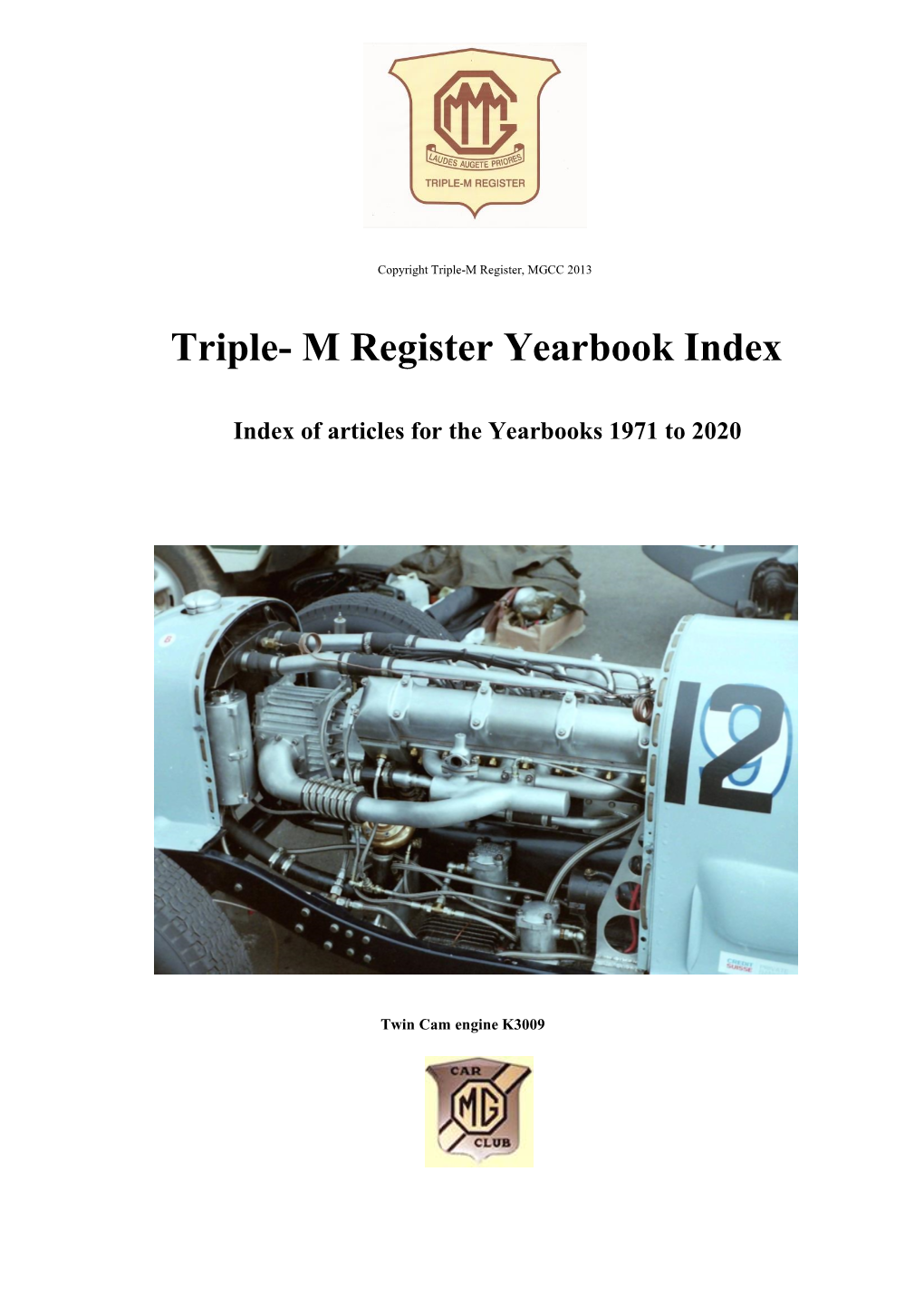 M Register Yearbook Index