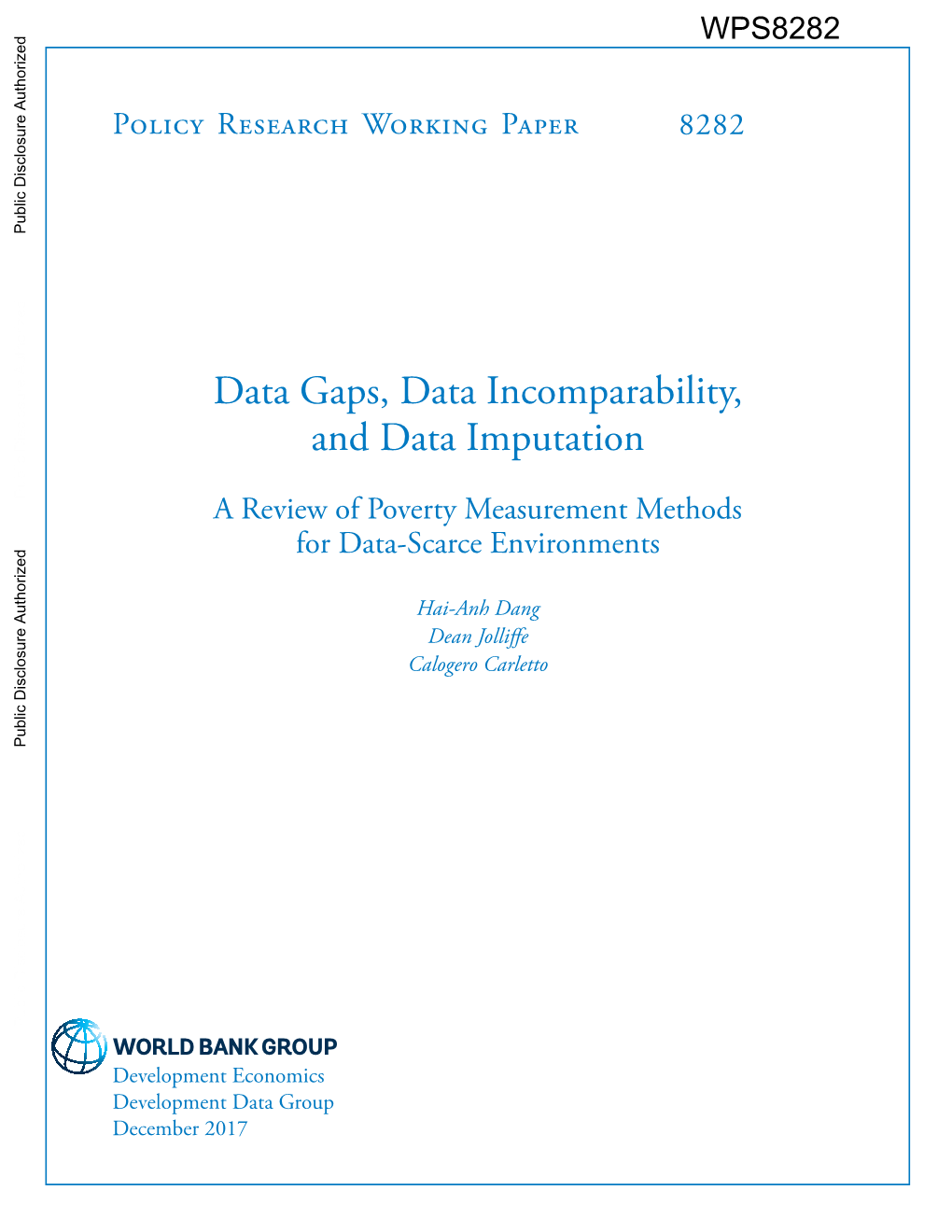 Data Gaps, Data Incomparability, and Data Imputation