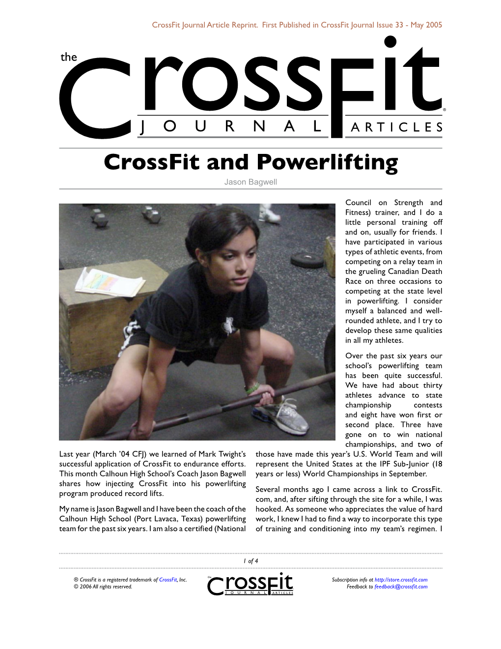 Crossfit and Powerlifting Jason Bagwell