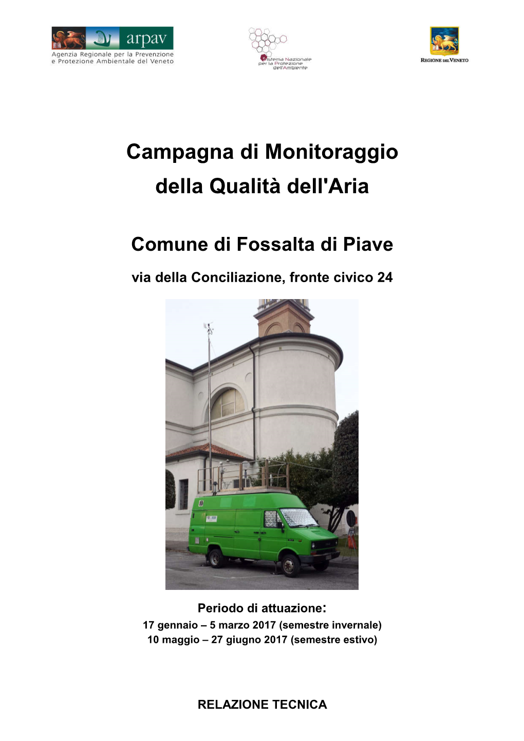 Campagna Di Monitoraggio Della Qualità Dell'aria