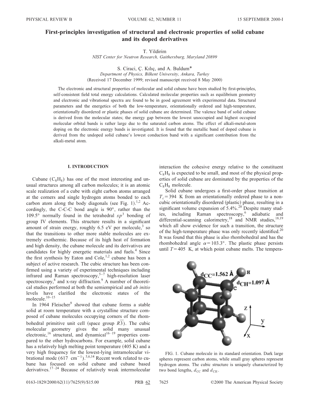 First-Principles Investigation of Structural and Electronic Properties of Solid Cubane and Its Doped Derivatives